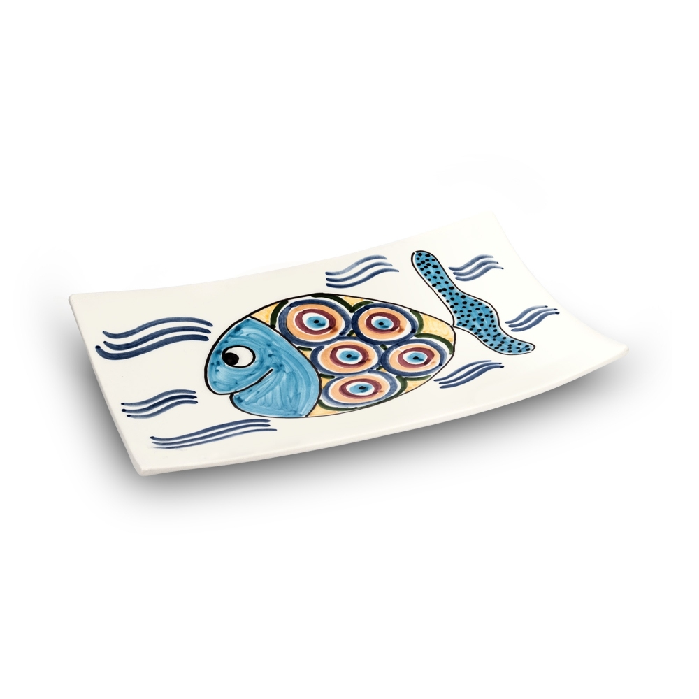 Improntabarre Pesce Blu rectangular...