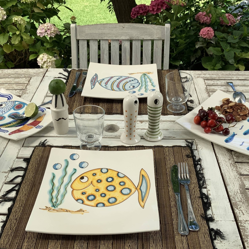 Improntabarre Pesce Palla rectangular plate