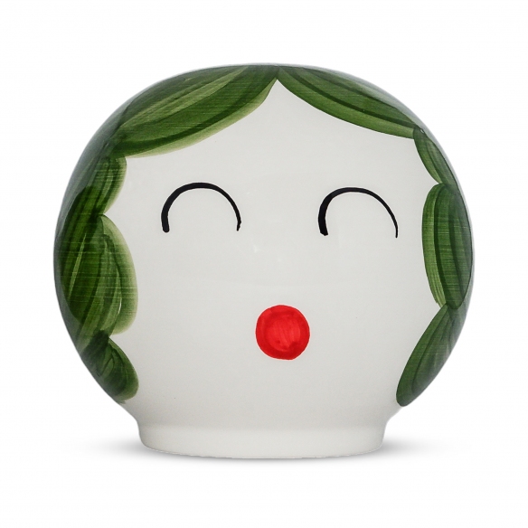 Improntabarre Testa decorativa in ceramica Miss Babcock