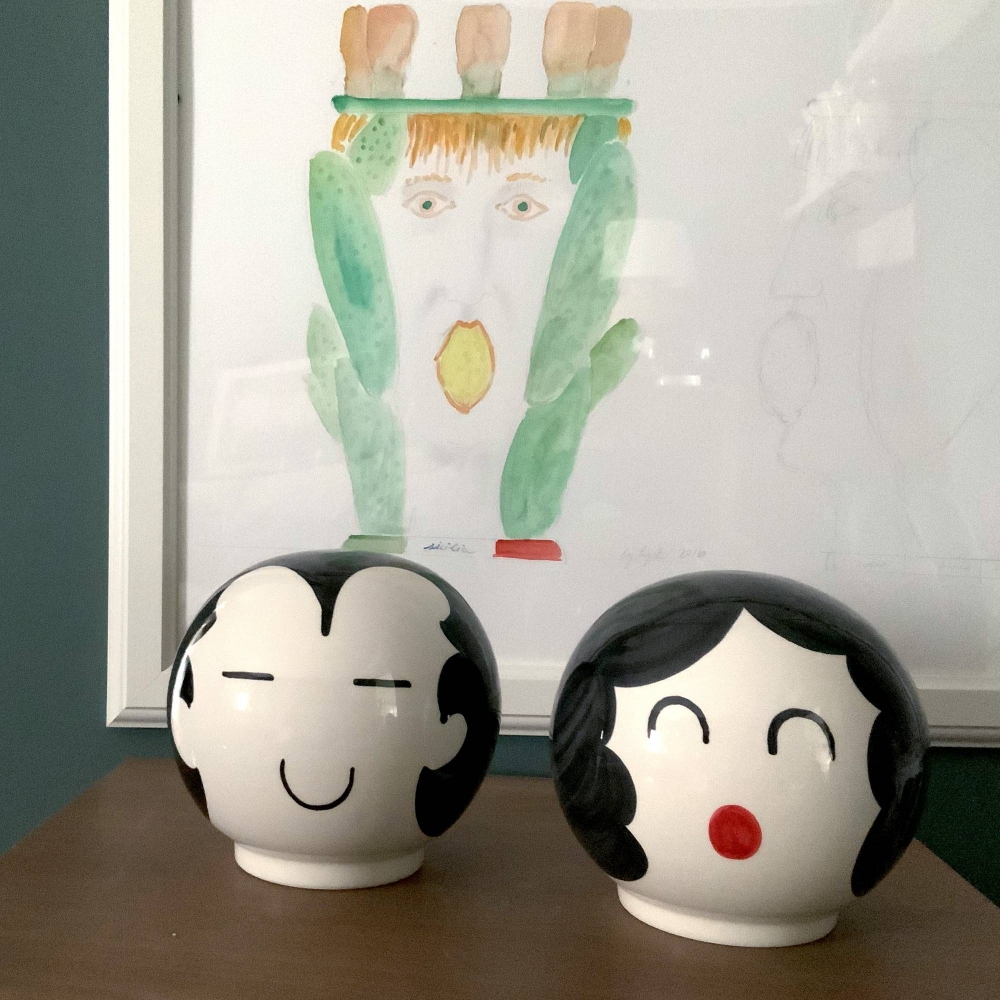 Improntabarre Miss Babcock decorative ceramic head