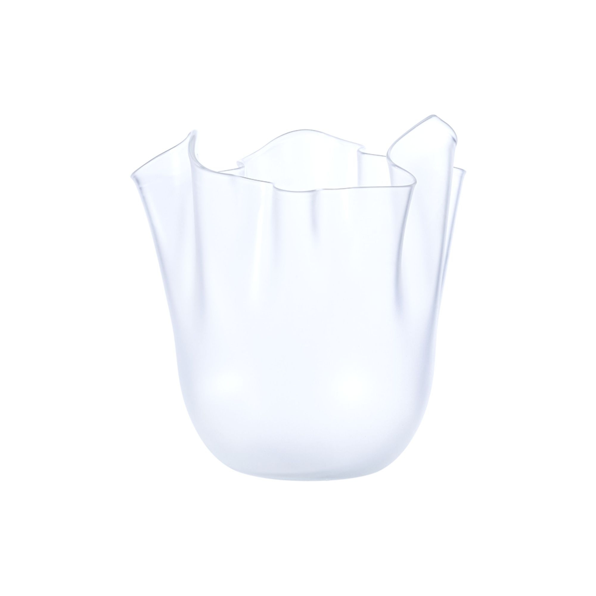 Venini Vaso Fazzoletto Frozen h 13.5 cm diam. 13.5 cm