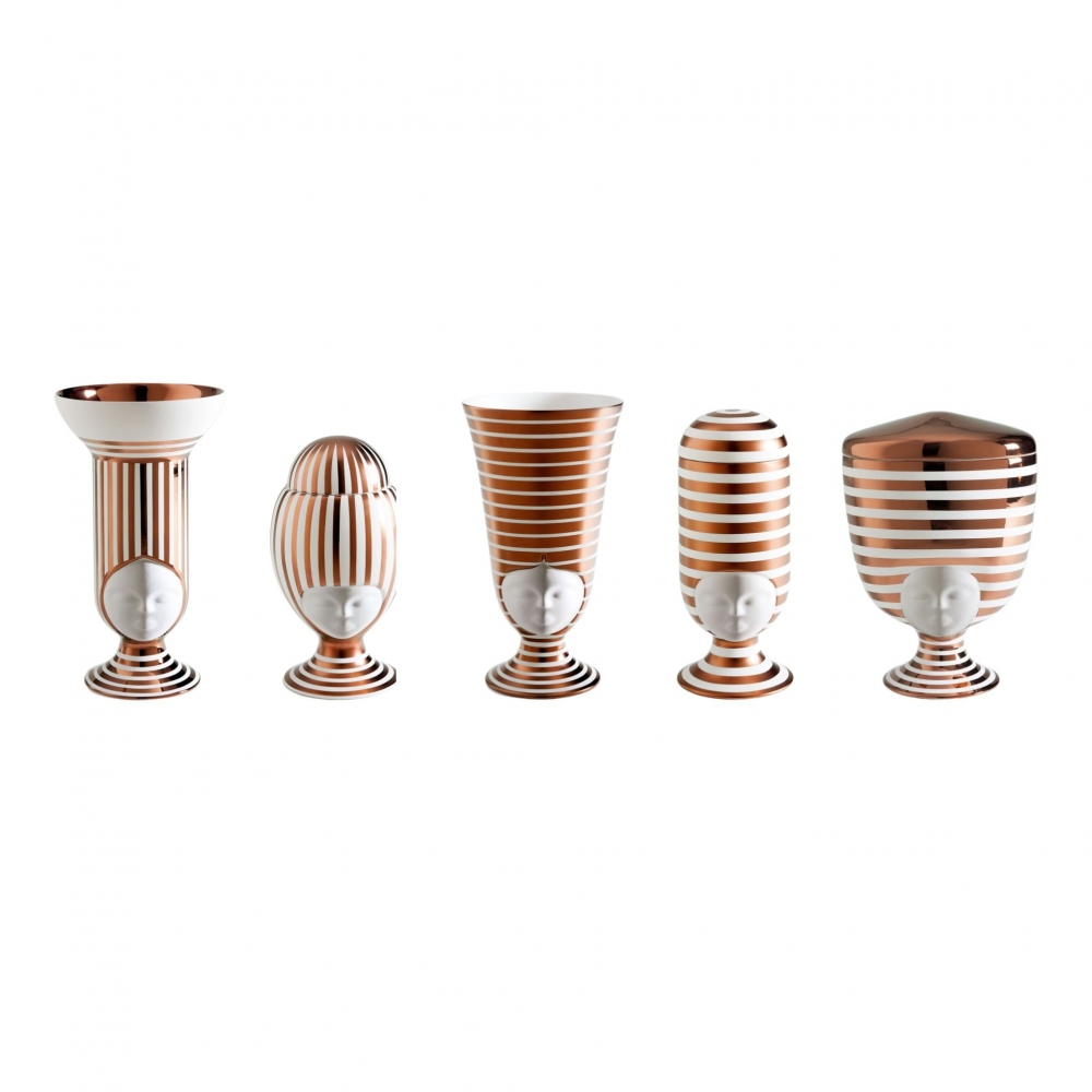 Bosa vaso Sister Helen decoro righe rame opaco