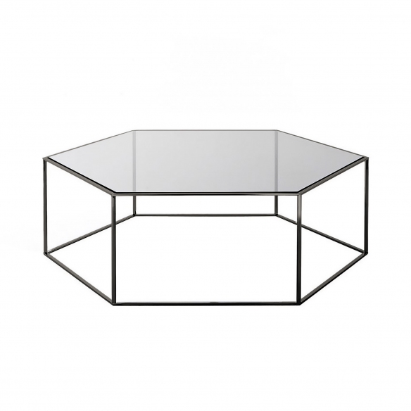 Desalto Tavolino Hexagon Top in cristallo cm 80x80 h35