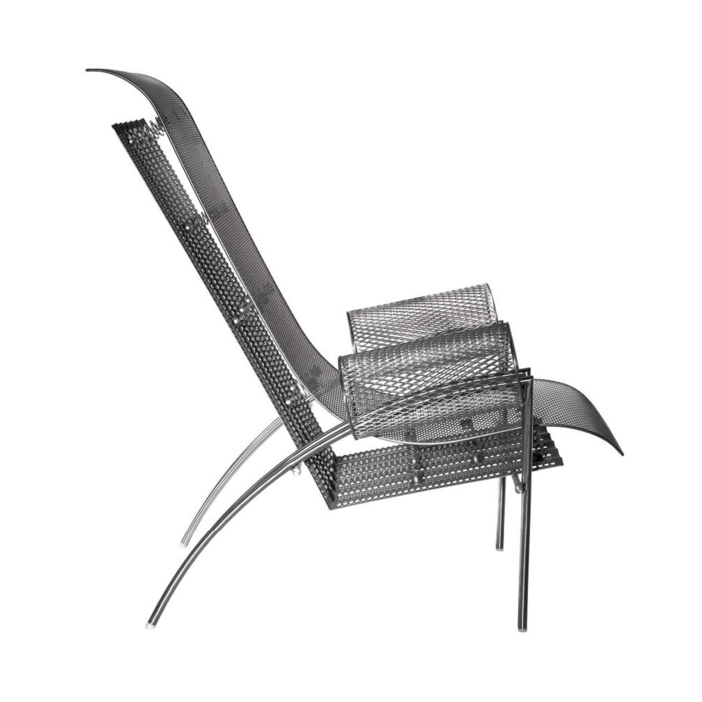 Driade Poltrona Suki In Tubo Di Acciaio Inox Satinato