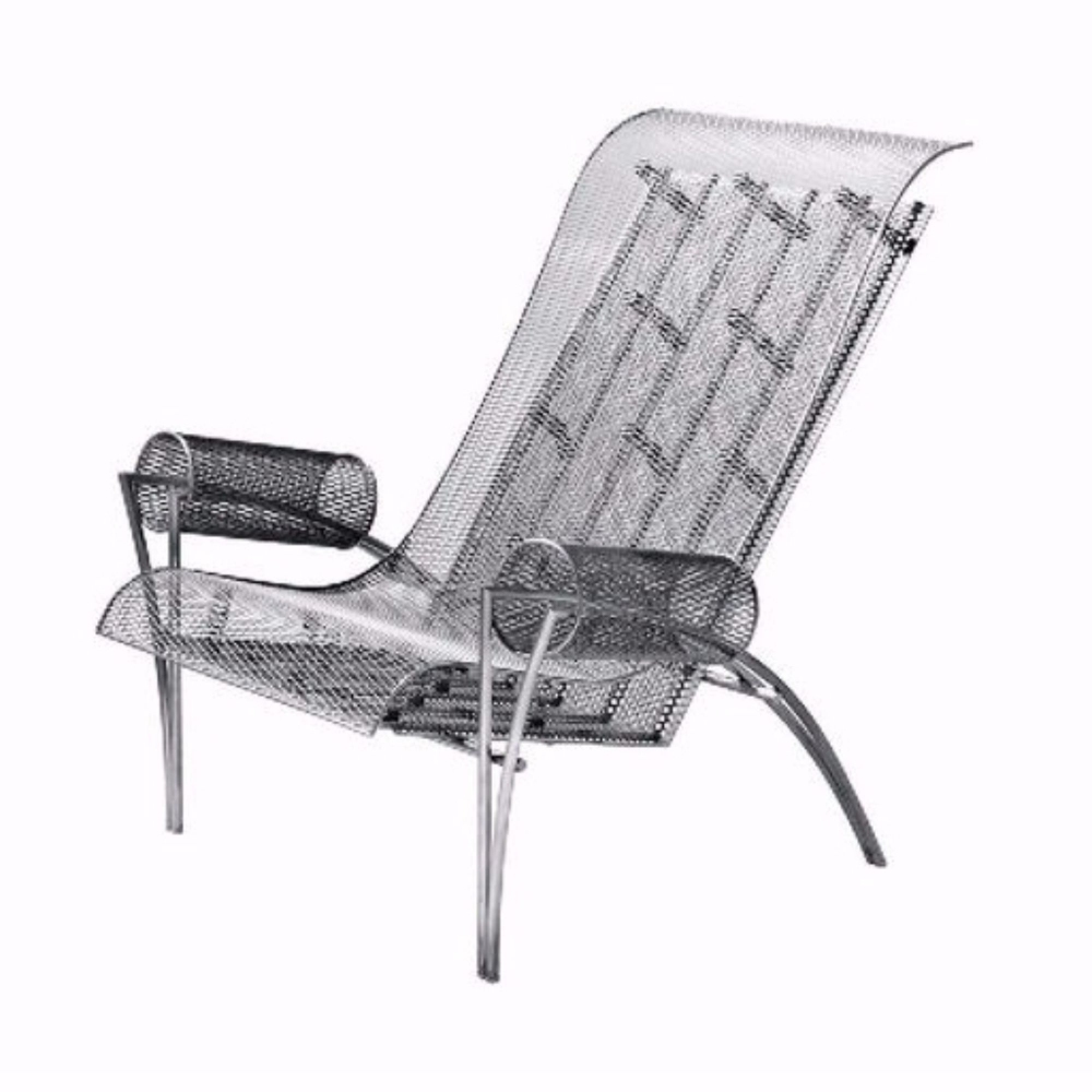 Driade Poltrona Suki In Tubo Di Acciaio Inox Satinato