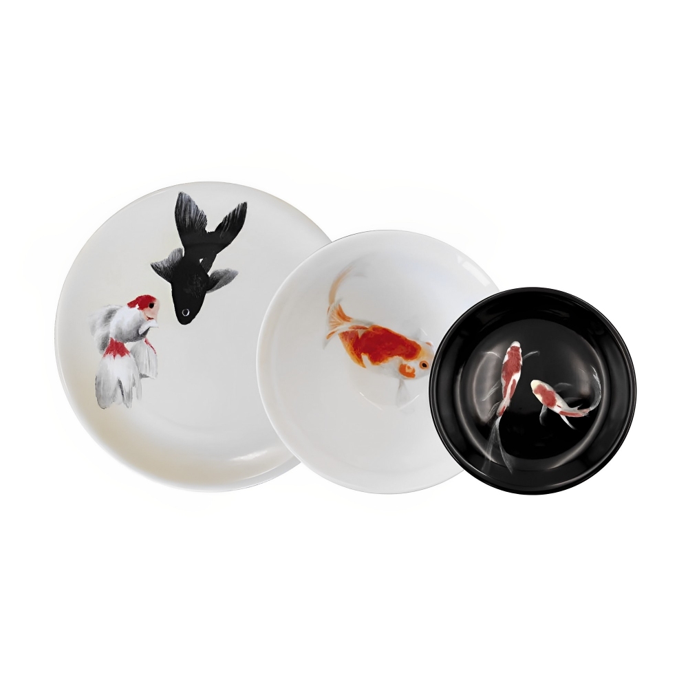 Pronta Consegna - Driade Servizio 6 piatti The White Snow Kingyo