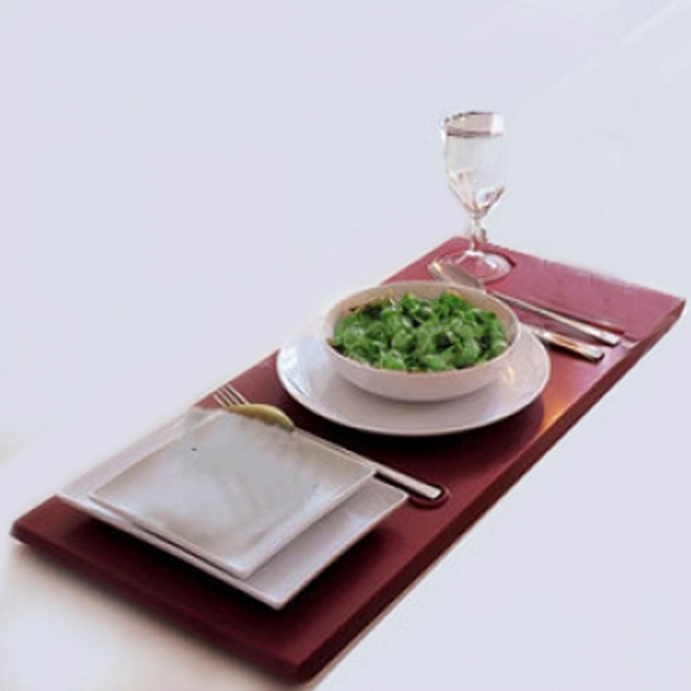 Driade Bop - Set Vassoio Rosso L. 60 P. 25 H 2.5 + Posto Tavola Porc. Bianca