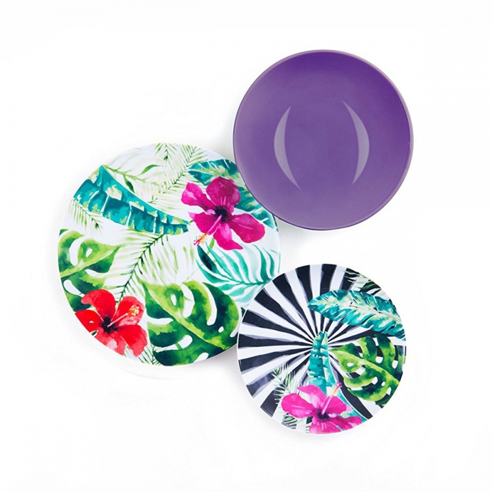 Servizio Tavola Excelsa Peacock - 18 Pezzi In Porcellana, Design Pavone