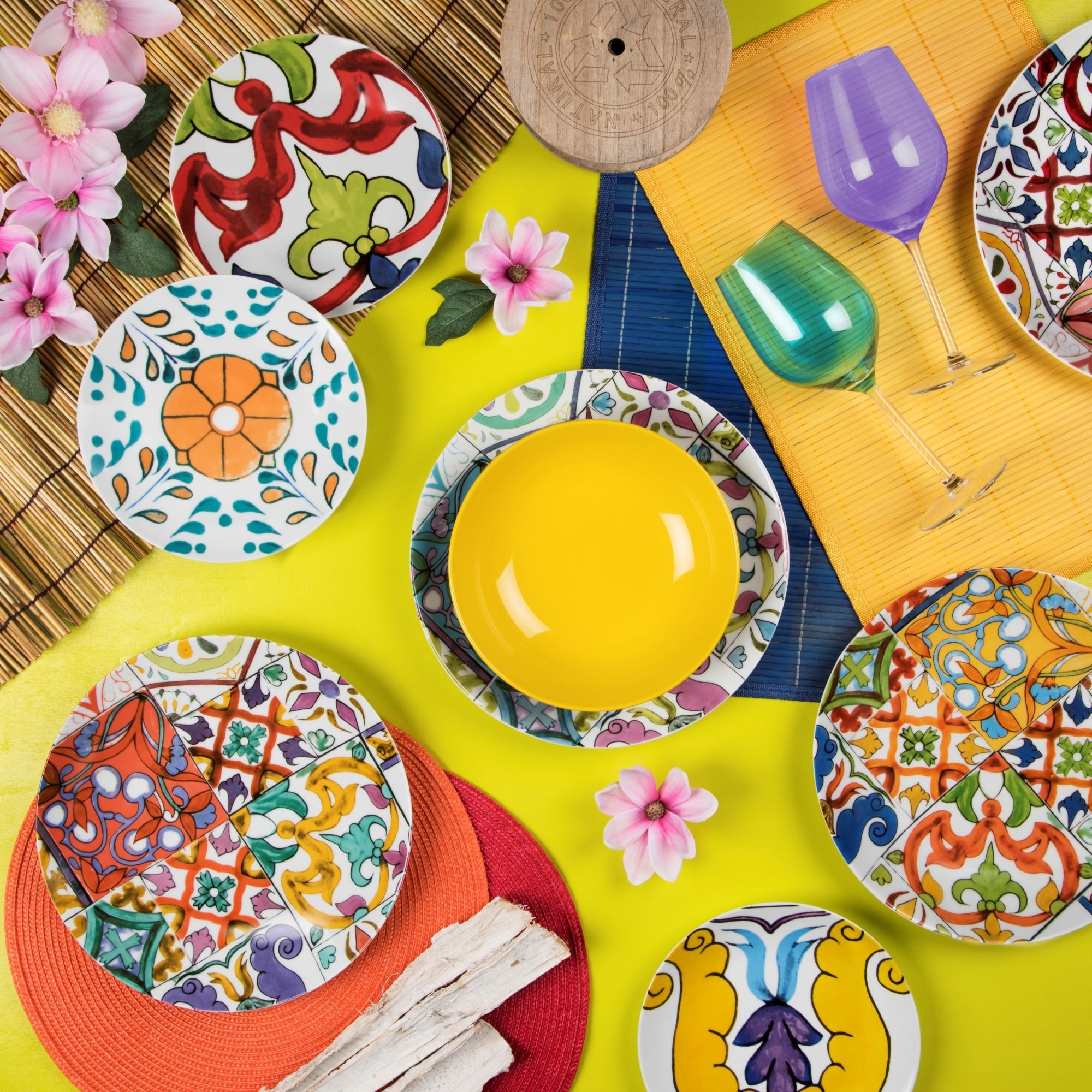 Servizio Piatti Excelsa Mademoiselle 18 Pezzi - Porcellana Bianca, Shabby Chic, Per 6 Persone