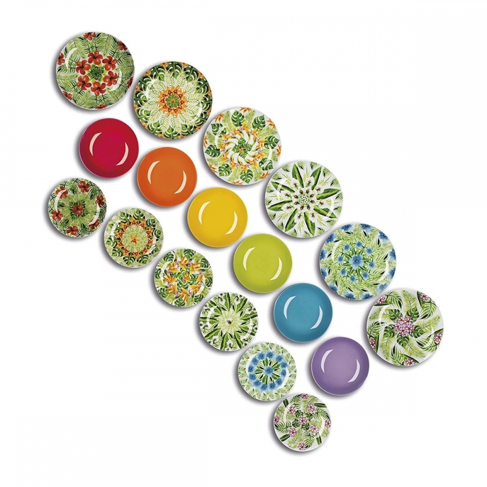 Excelsa Servizio 18 Piatti Mandala Tropical