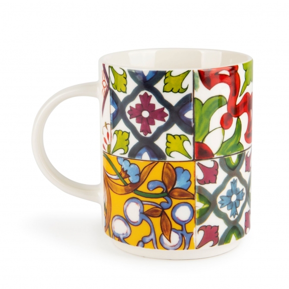 Tazza Excelsa Popeye | Porcellana Blu | Capacità 300 Ml | Mug Fumetto Per Colazione | Lavabile In Lavastoviglie E Microonde