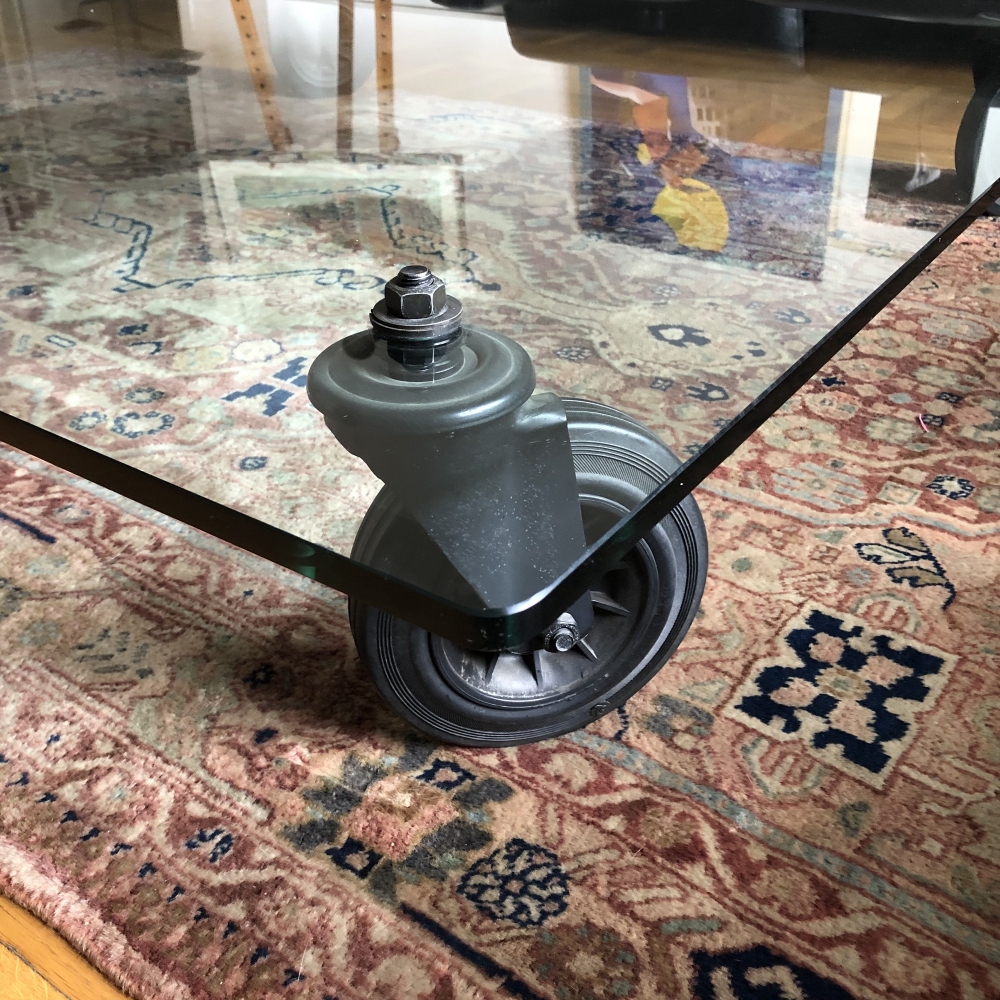 Fontana Arte Coffee table with wheels 140x70 cm