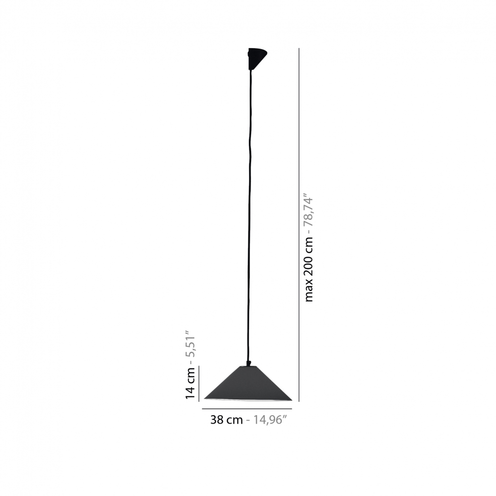 Pronta Consegna - Artemide Lampada a sospensione Aggregato - cono metallo  diam. 38 cm