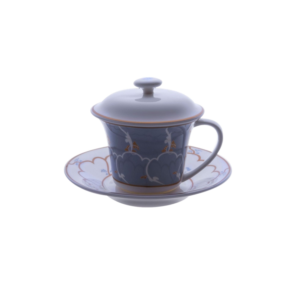 Geminiano Cozzi Coperchio per tazza da caffè Feston e Cadena Azzurro cm. 8