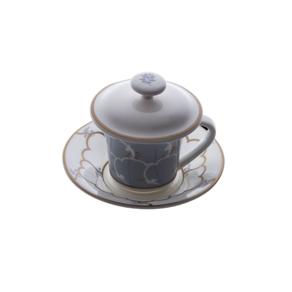 Geminiano Cozzi Coperchio per tazza da caffè Feston e Cadena Azzurro cm. 8