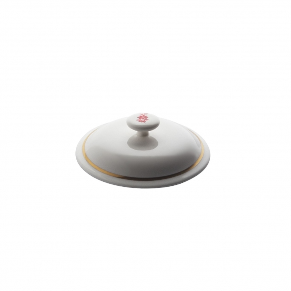 Geminiano Cozzi Feston e Cadena Rosso Tea Cup Lid 10 cm