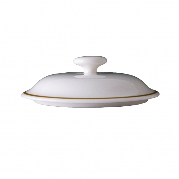 Geminiano Cozzi Coperchio per tazza da tè/cappuccino Striche Nere e Oro cm. 10