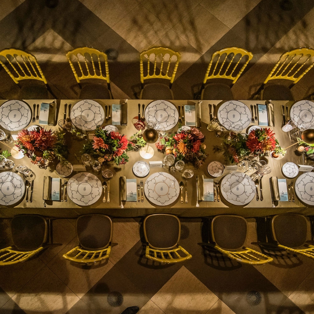 Geminiano Cozzi Piatto B&B Feston e Cadena Azzurro cm. 15