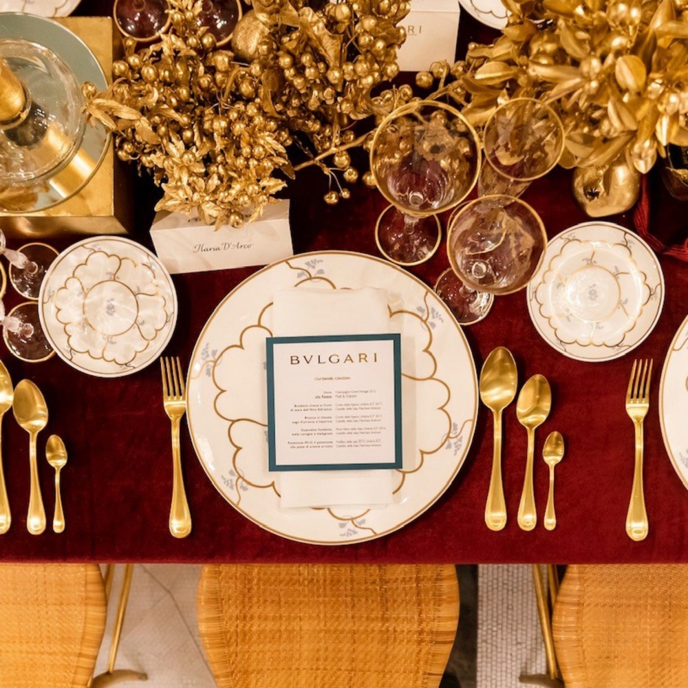 Geminiano Cozzi Piatto dessert Feston e Cadena Azzurro cm. 22,5