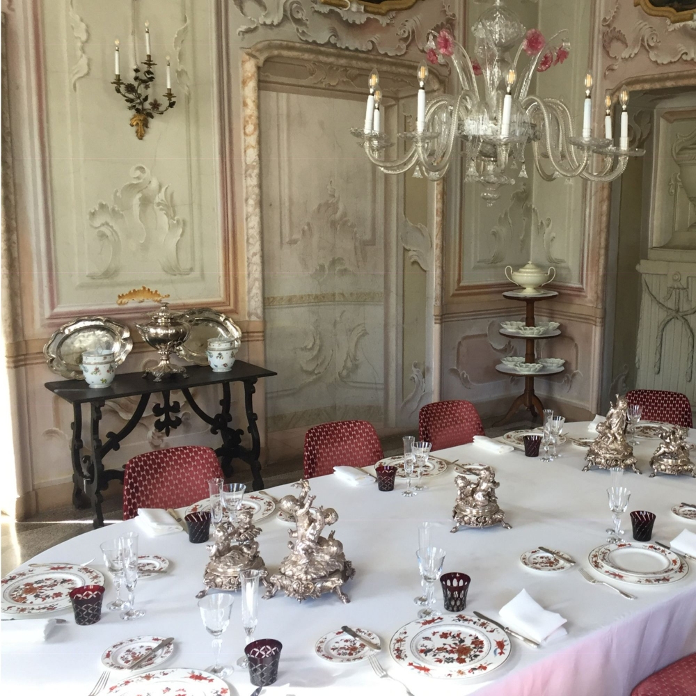 Geminiano Cozzi Piatto piano Chinesi Fiori Finiti cm. 27