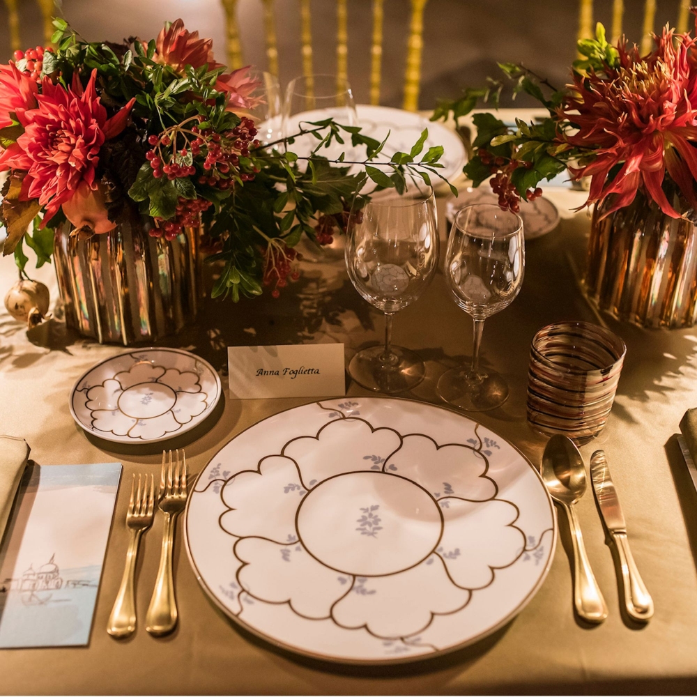 Geminiano Cozzi Salsiera Feston e Cadena Azzurro cl. 35