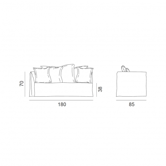 Gervasoni Ghost 21 Modular Sofa - Left armrest