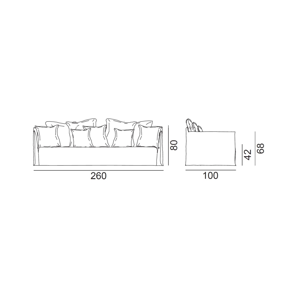 Gervasoni Ghost 114 Sofa