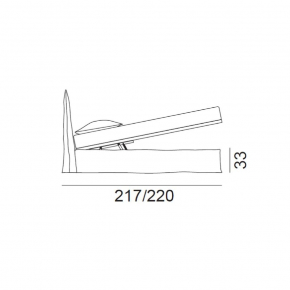 Gervasoni Letto Ghost 80 G cm. 180x200