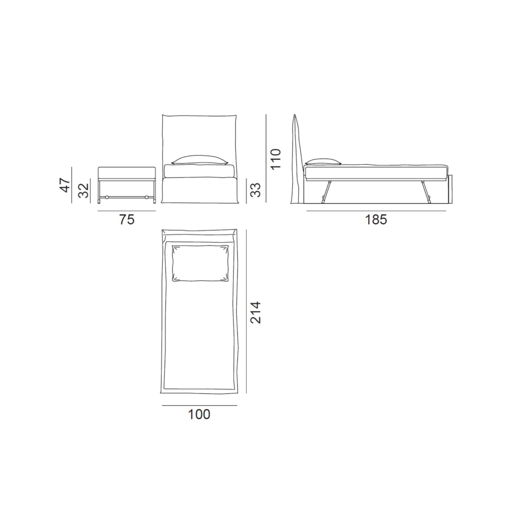 Gervasoni Ghost 82 S Bed