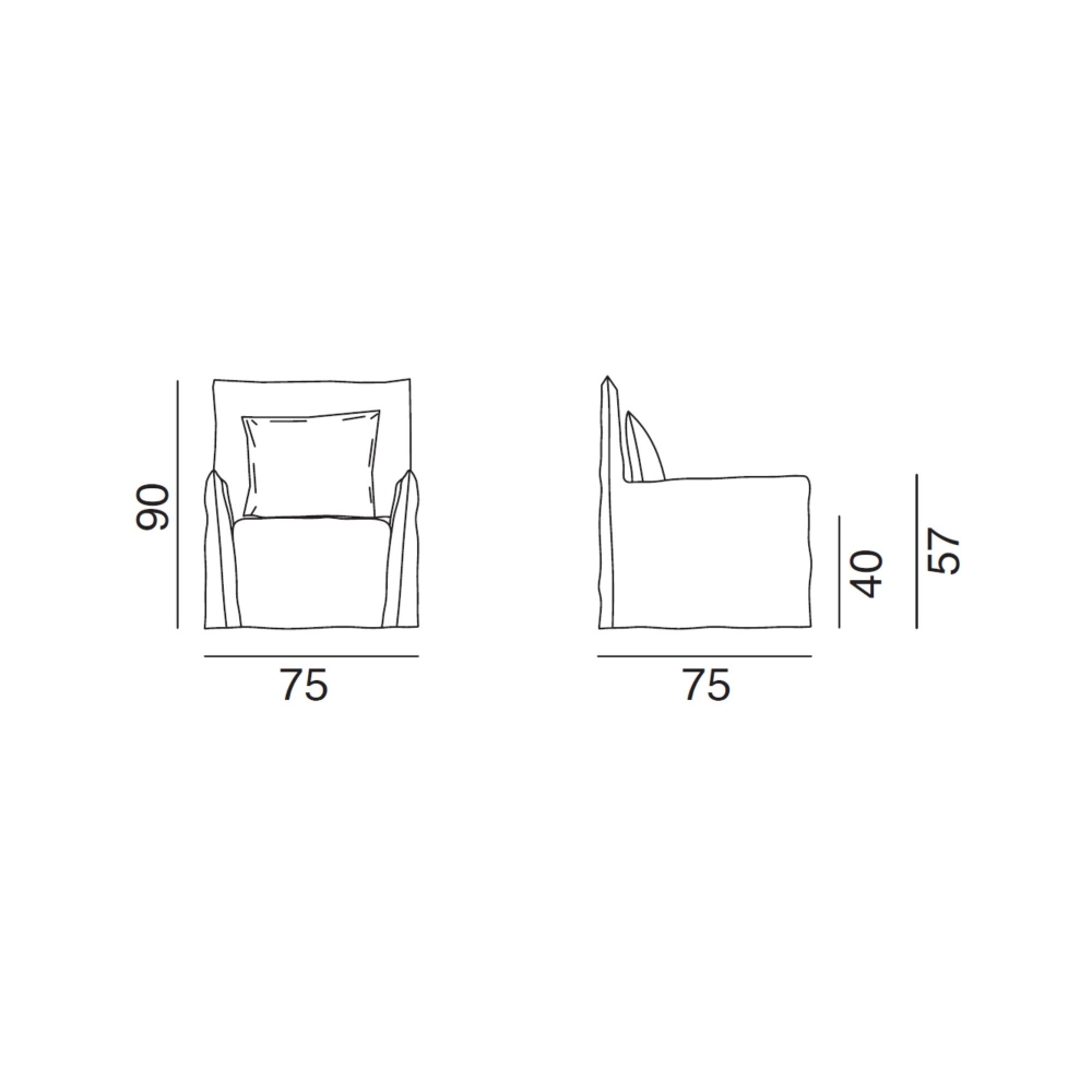 Gervasoni Ghost 04 Armchair