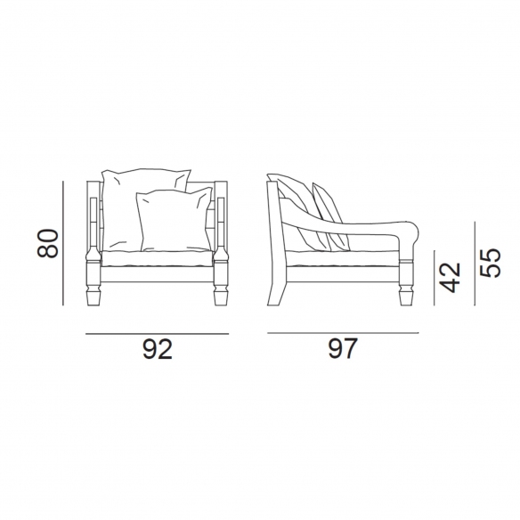 Gervasoni Jeko 05 Outdoor Armchair