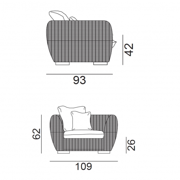 Gervasoni Panda 05 Outdoor Lounge Chair