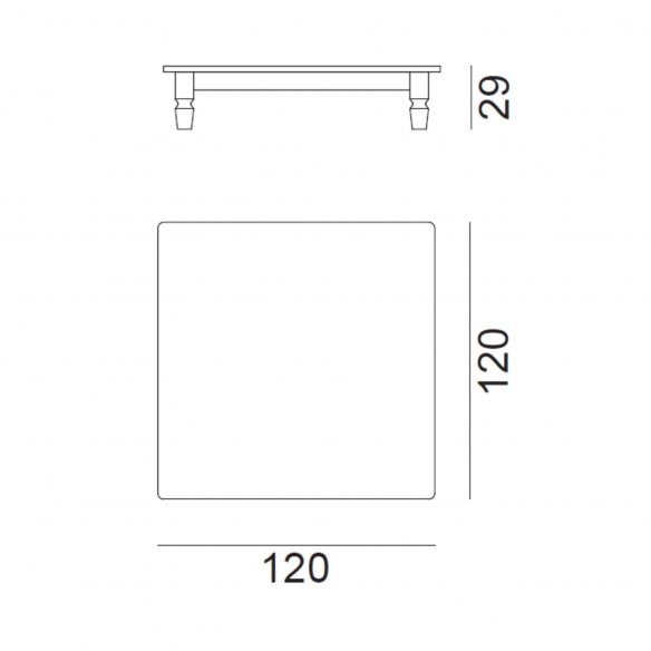 Gervasoni Jeko 11 Outdoor Coffee Table 120x120 cm