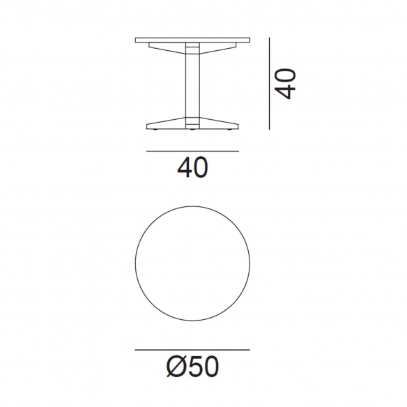Gervasoni Jeko 40 Outdoor Side Table 40 cm