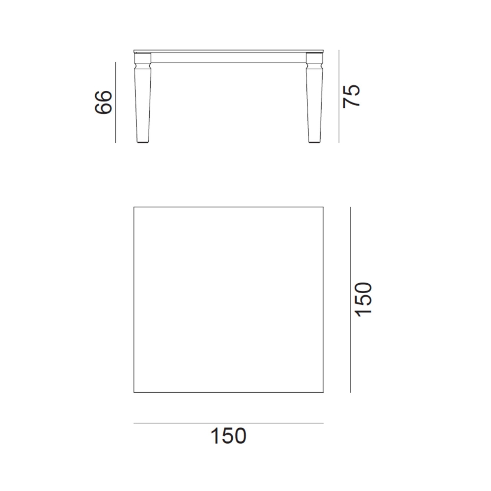 Gervasoni Tavolo outdoor Jeko 31 cm. 150x150