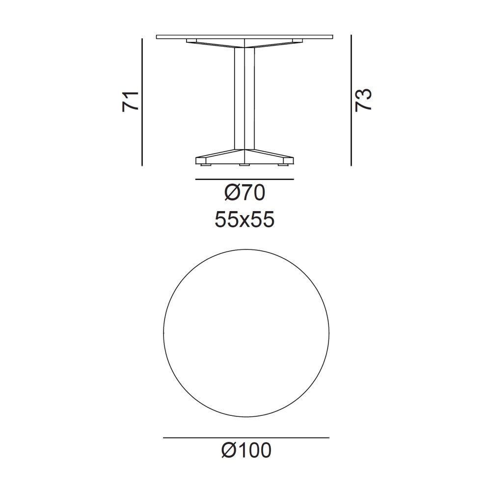 Gervasoni Jeko 35 Outdoor Round Table 100 cm