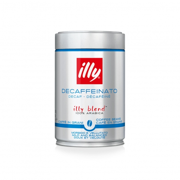Illy 12 barattoli da 250 gr di caffè in grani Decaffeinato