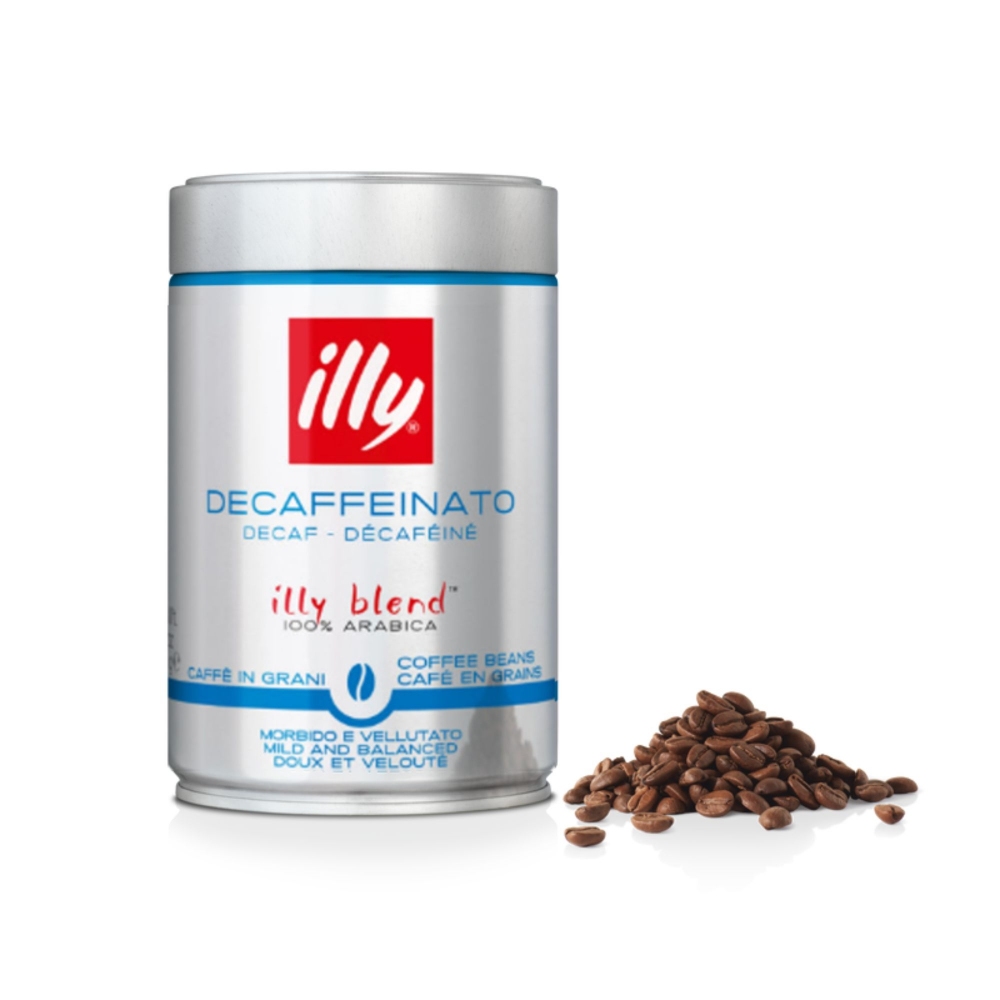 Illy 12 barattoli da 250 gr di caffè in grani Decaffeinato