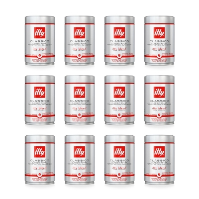 Illy Illy 12 Barattoli Da 250g Di Caffè Grani Tostatura Media