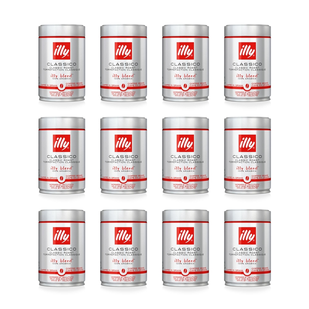Illy Illy 12 Barattoli Da 250g Di Caffè Grani Tostatura Media