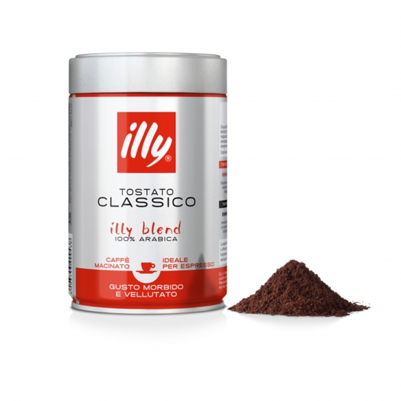 Illy 12 barattoli da 250 gr di caffè macinato espresso tostato Classico