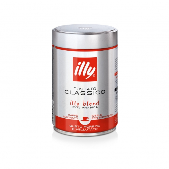 Illy 12 barattoli da 250 gr di caffè macinato espresso tostato Classico