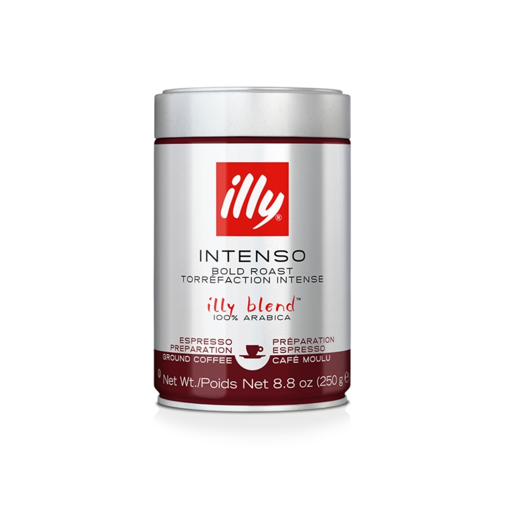 Illy 12 barattoli da 250 gr di caffè macinato espresso tostato Intenso