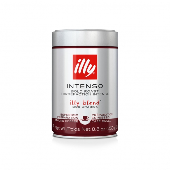 Illy 12 barattoli da 250 gr di caffè macinato espresso tostato Intenso