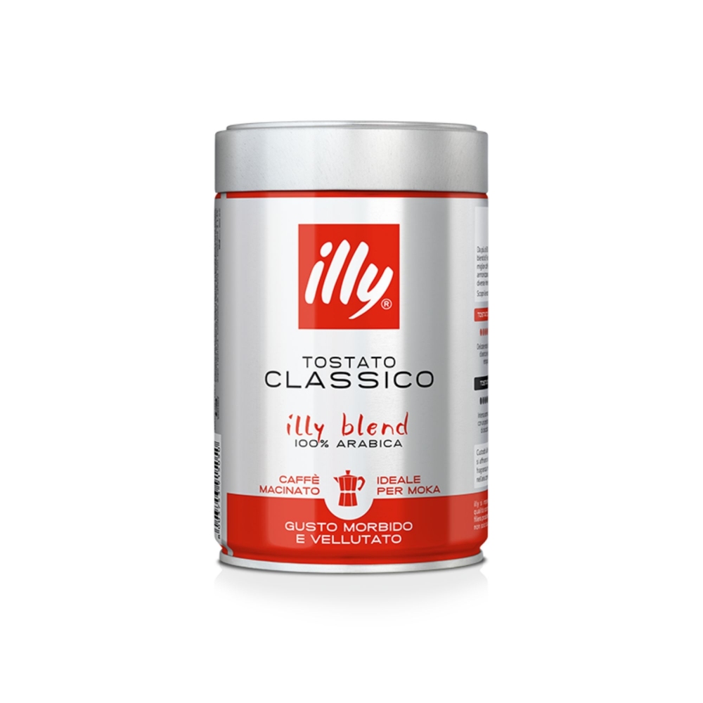 Illy Illy 6 Barattoli Da 250g Di Caffè Moka Macinato Tostatura Media