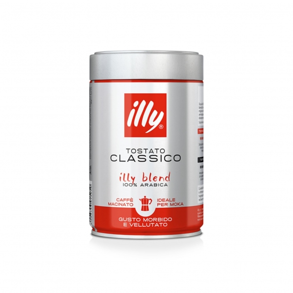 Illy Illy 6 Barattoli Da 250g Di Caffè Moka Macinato Tostatura Media