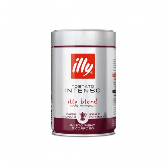 Illy 12 jars of Moka Coffee 250g Intenso