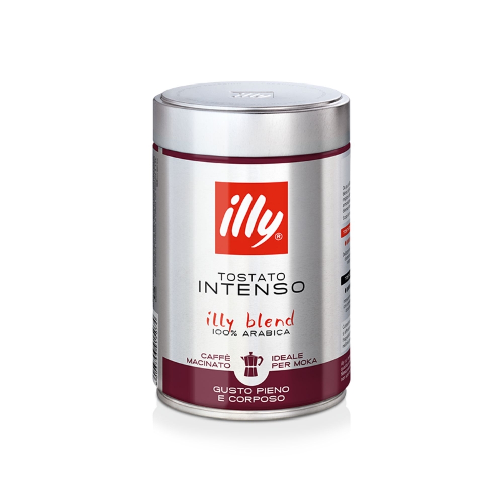 Illy 12 jars of Moka Coffee 250g Intenso