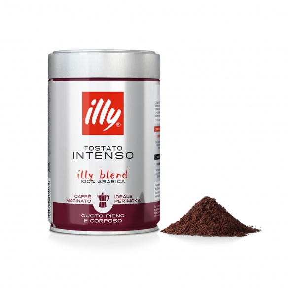 Illy 12 jars of Moka Coffee 250g Intenso