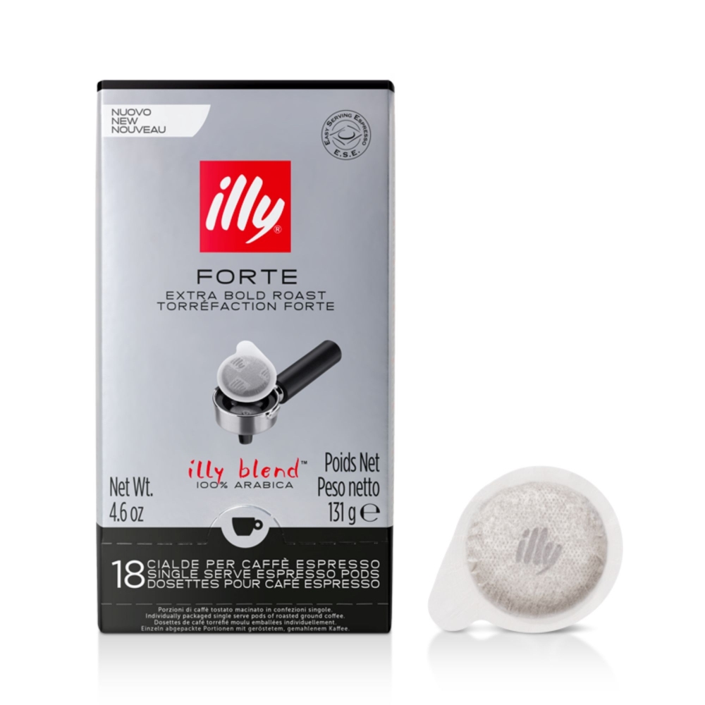 Illy 18 cialde caffè E.S.E. monodose tostato Forte
